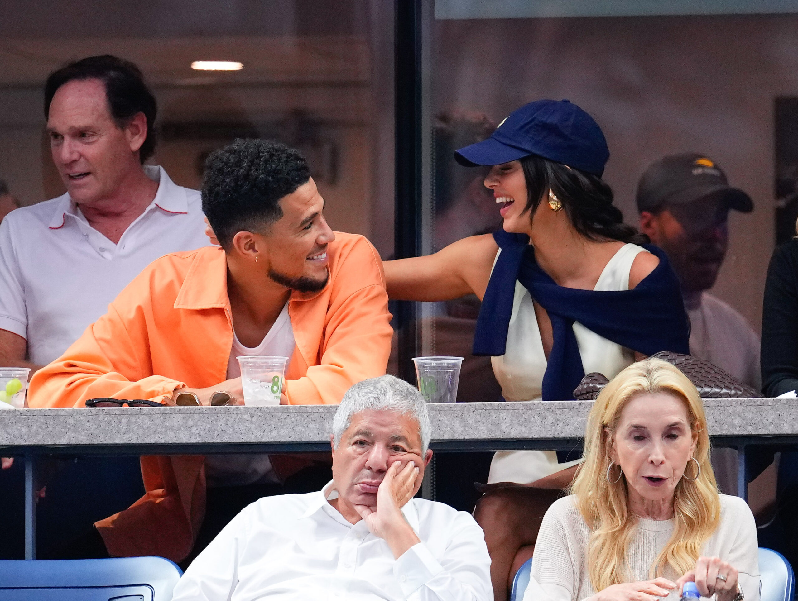 Devin Booker and Kendall Jenner at the 2022 US Open Championship.