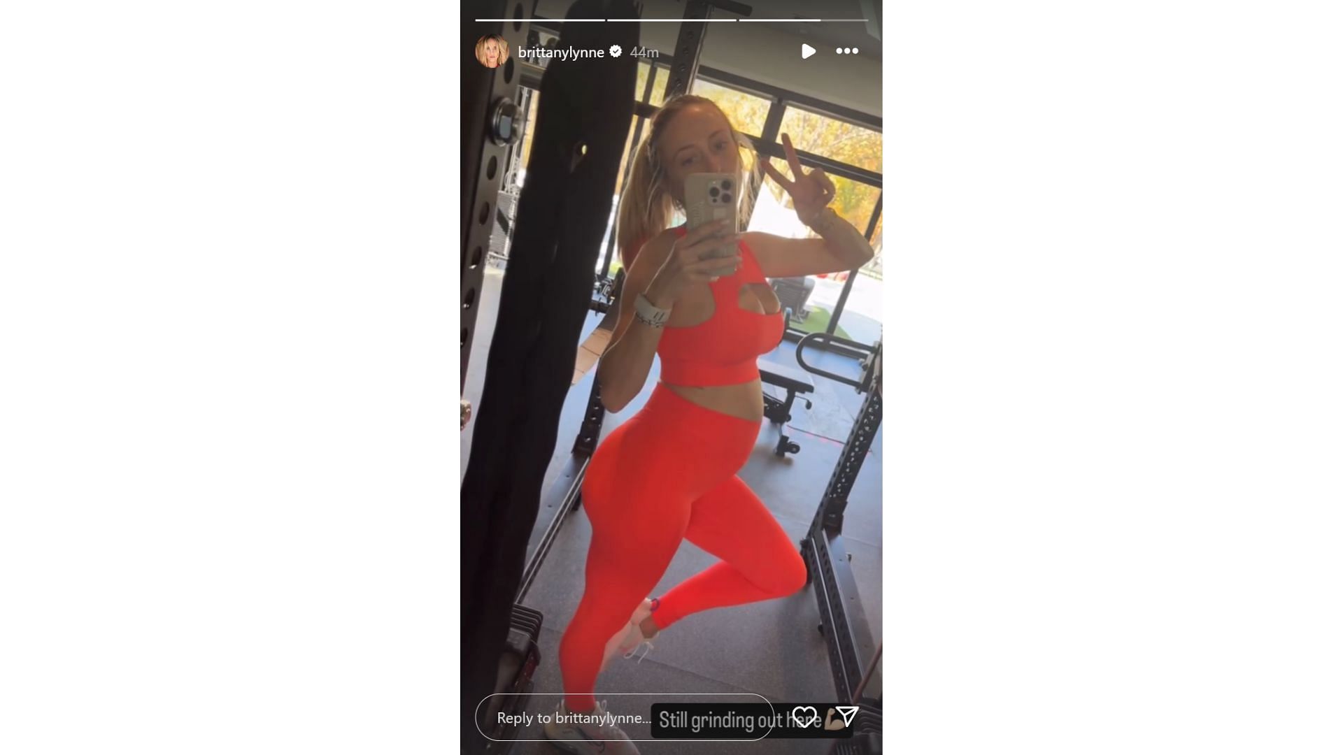 Patrick Mahomes&#039; wife Brittany shares gym selfie (Image credit: @brittanylynne IG)