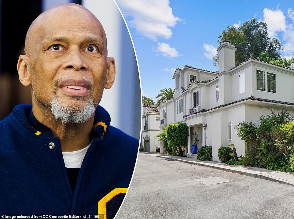 The former home of NBA great Kareem Abdul-Jabbar has gone on the market for just shy of $3million ¿ and it still includes special features designed for his 7¿2 height. Abdul-Jabbar's old property, which is based in Marina del Rey, Los Angeles , boasts four bedrooms and three bathrooms.