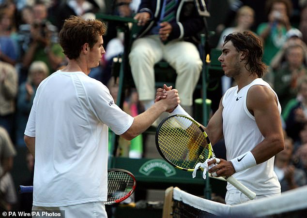 Nadal defeated Scotland's Andy Murray on his way to the 2008 Wimbledon final