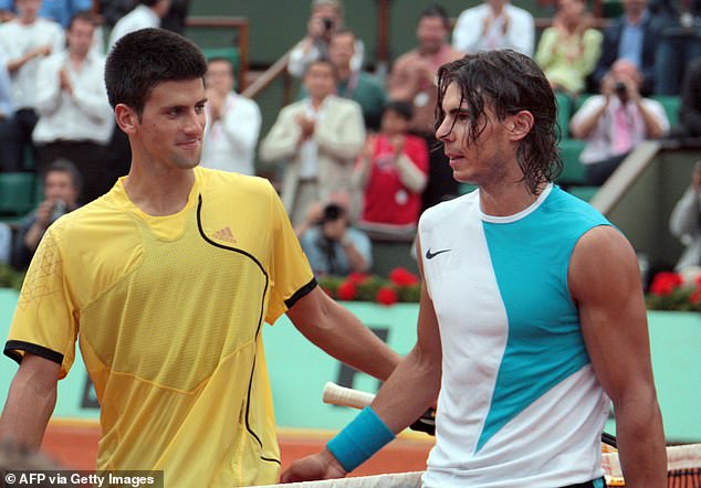 As two of the 'Big Three' dominating men's tennis over the last two decades, Djokovic and Nadal have met countless times (pictured in 2007)