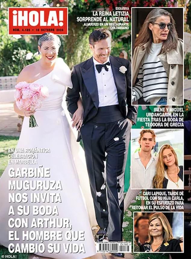 Spanish newspaper Hola! covered Muguruza's wedding which had a Hollywood style theme