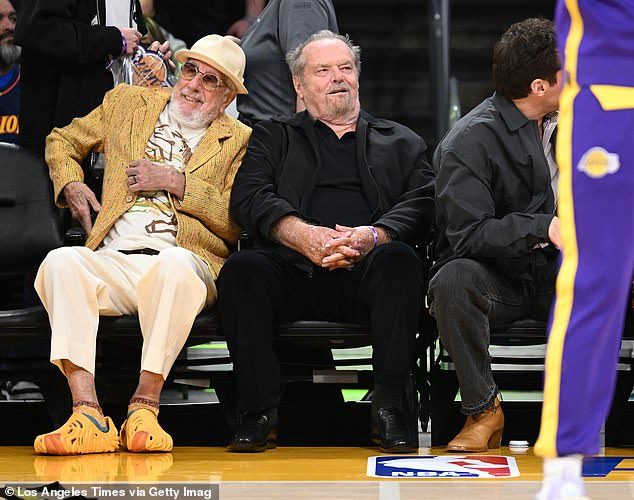 Jack Nicholson (right) and Lou Adler (left) have been a constant presence at Lakers games