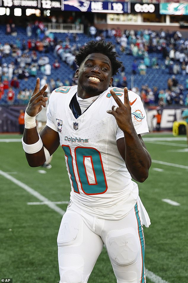 Perhaps no one was more excited than wide receiver Tyreek Hill, who admittedly struggled to wipe the smile from his face as Tagovailoa made his return to Dolphins practice Wednesday