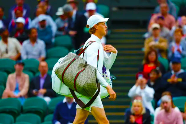 Jannik Sinner with a Cuccie Custom made bag.