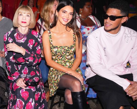 Supermodel Kendall Jenner, NBA Star Devin Booker and Vogue Editor Anna Wintour Sit Front Row at Italian Brand Marni's Fashion Show in Brooklyn USA Pictured: Anna Wintour,Kendall Jenner,Devin Booker Ref: SPL5470079 100922 NON-EXCLUSIVE Picture by: Tim Regas / SplashNews.com Splash News and Pictures USA: +1 310-525-5808 London: +44 (0)20 8126 1009 Berlin: +49 175 3764 166 photodesk@splashnews.com World Rights