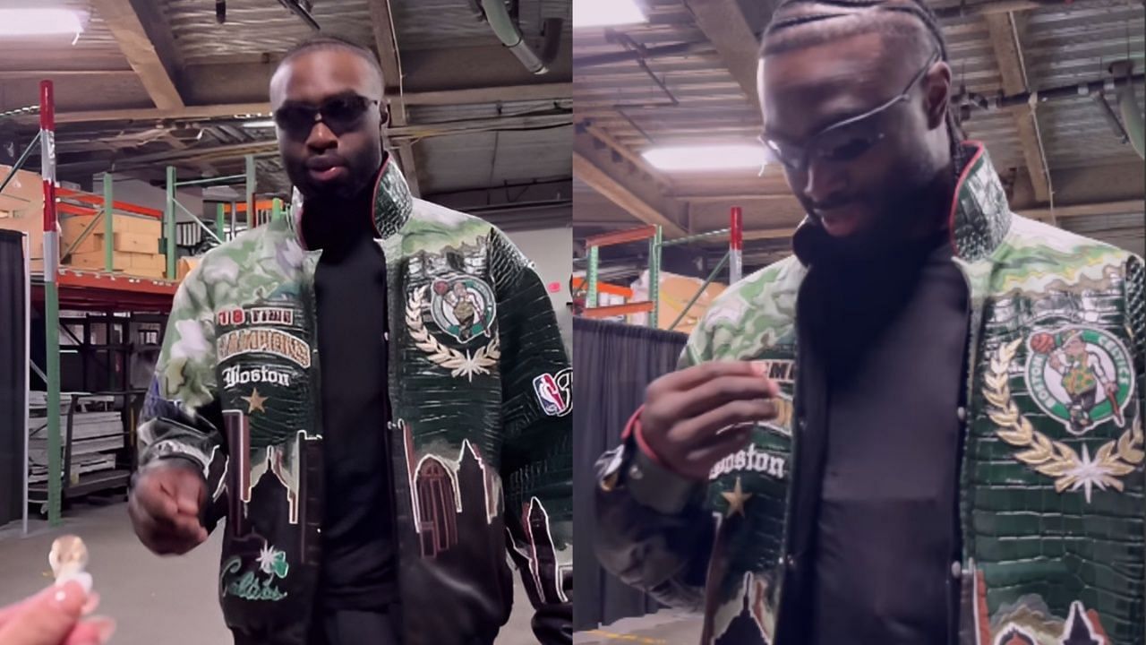 Brown in his Celtics championship jacket (IG/nba)