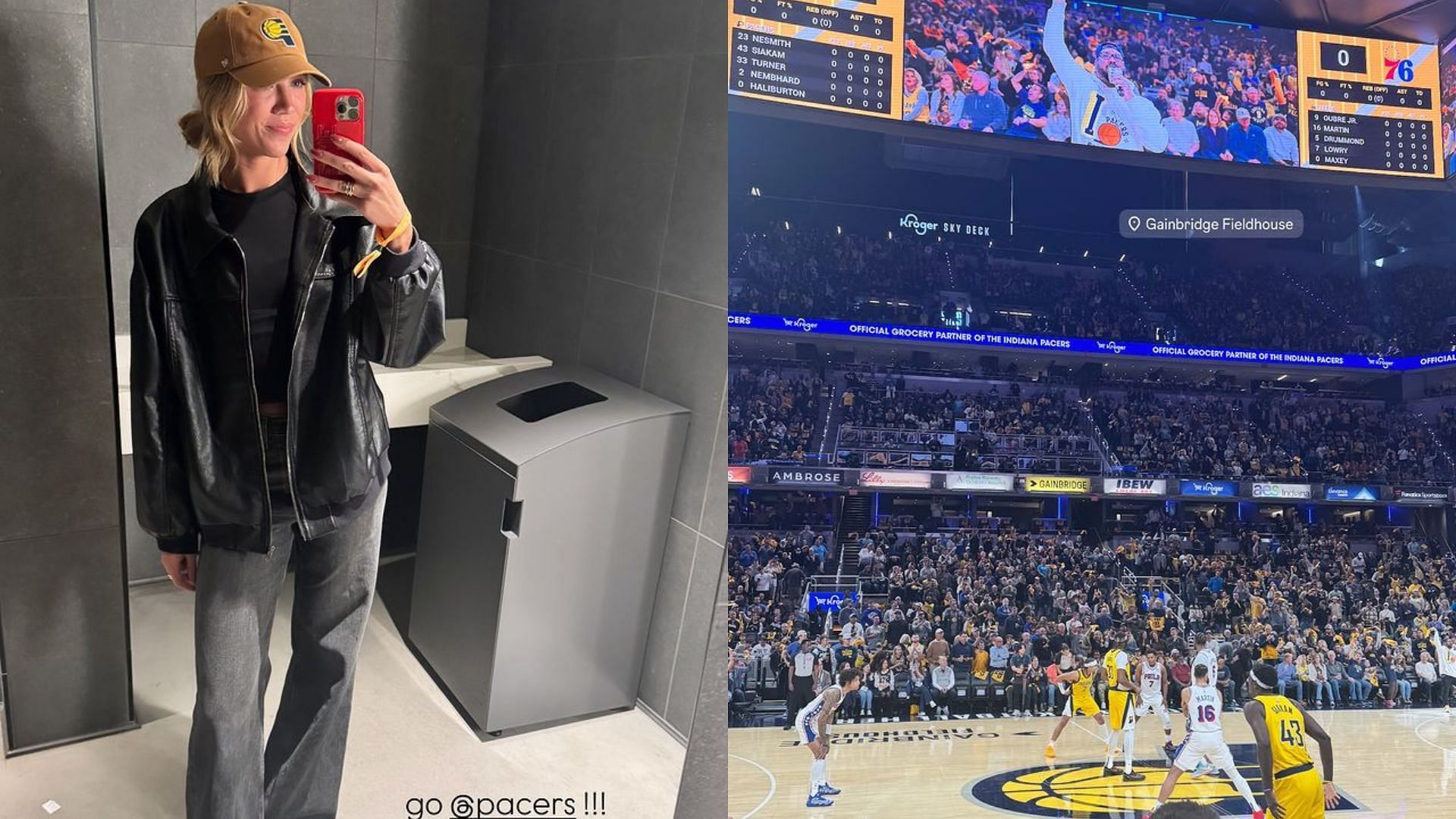 Fever guard Lexie Hull shows support to Tyrese Haliburton and Co. with courtside appearance in Pacers&#039; home opener (Photos from Hull&#039;s IG)