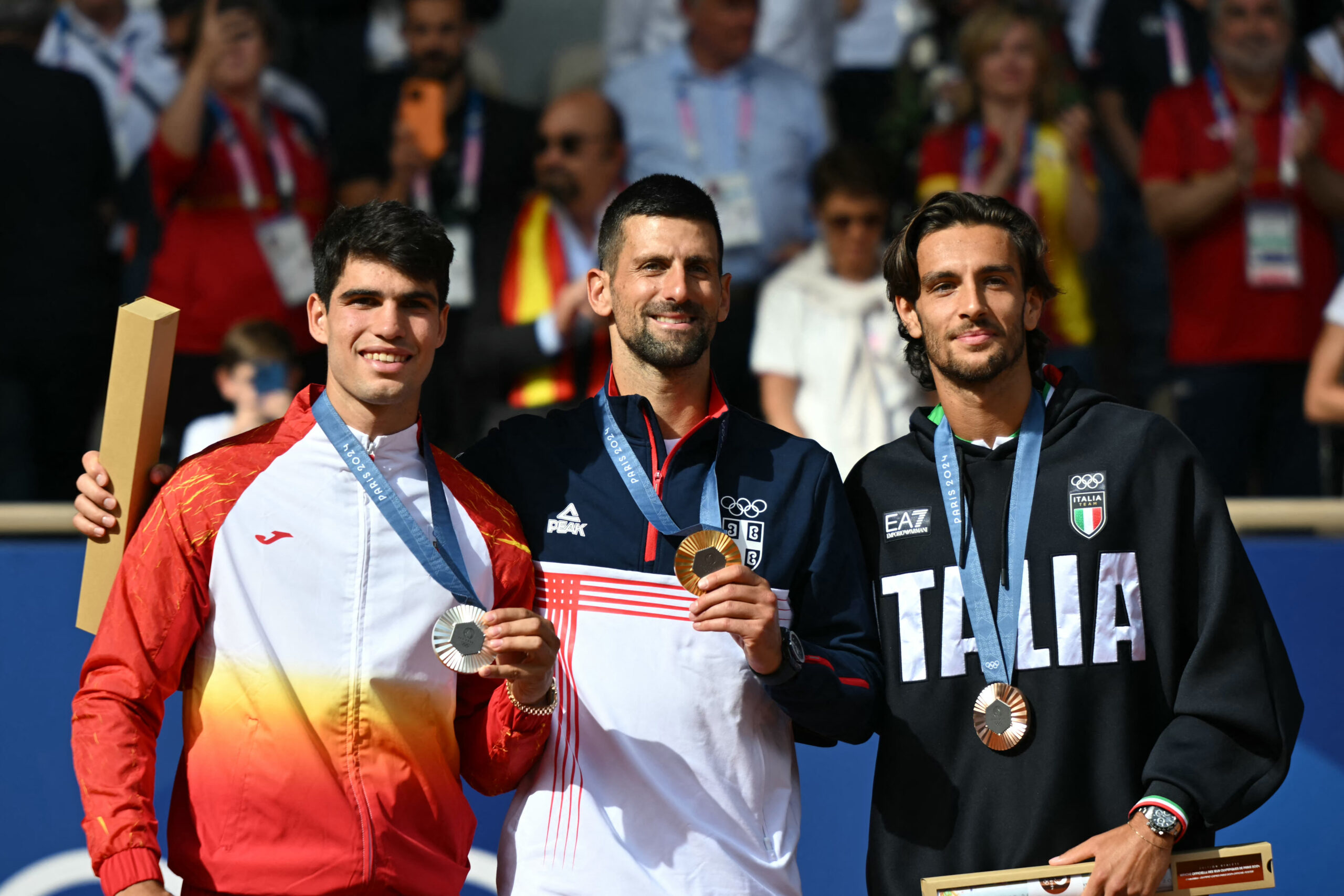 Djokovic finally won gold with victory over Alcaraz, while Italy's Lorenzo Musetti took home bronze