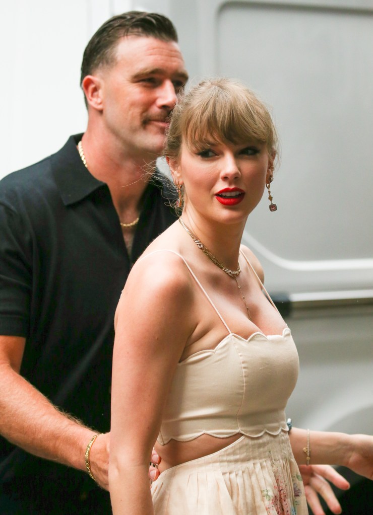 Taylor Swift and Travis Kelce arrive to the Electric Lady studios in New York in September 2024.