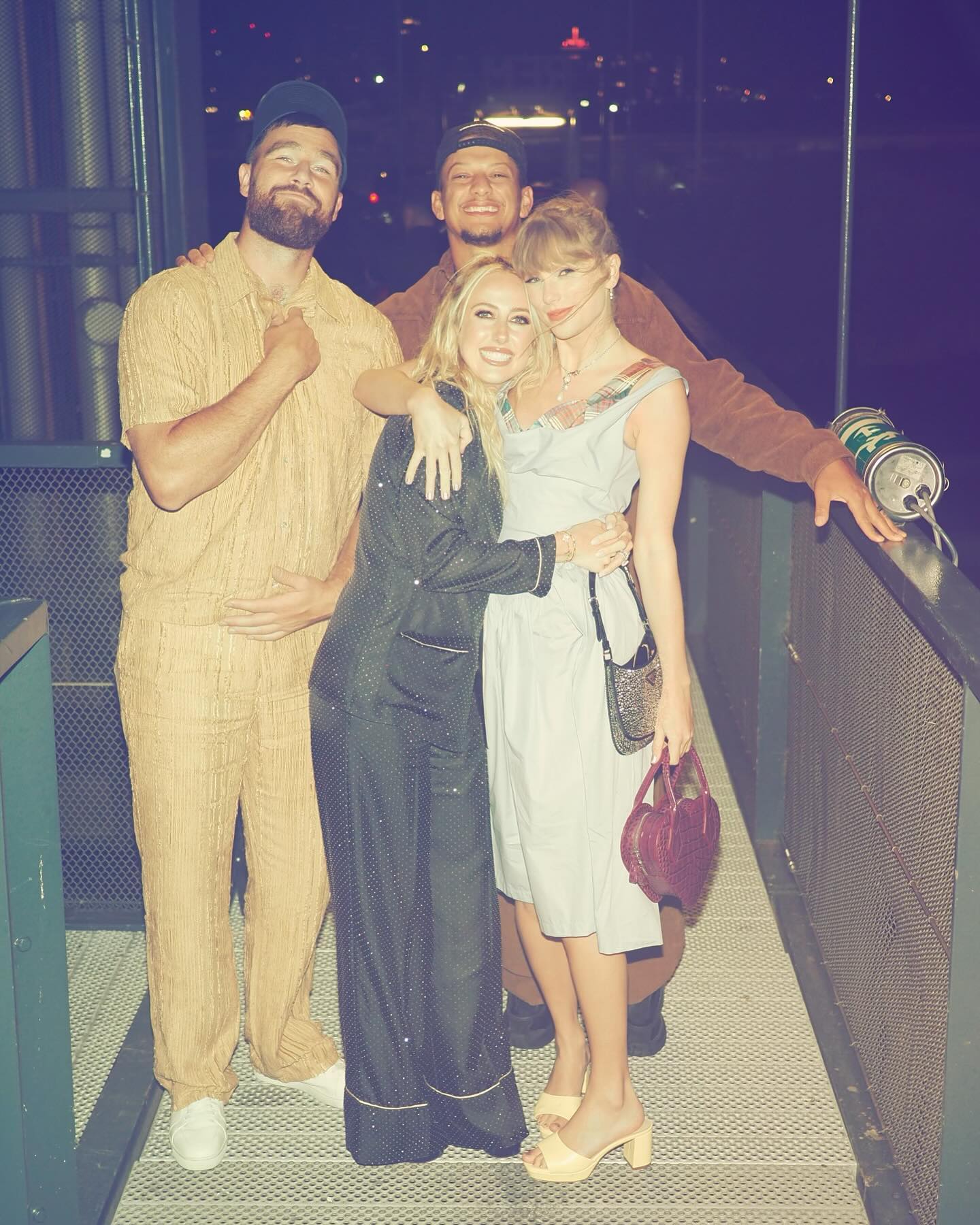 Taylor Swift, Travis Kelce, Brittany Mahomes and Patrick Mahomes